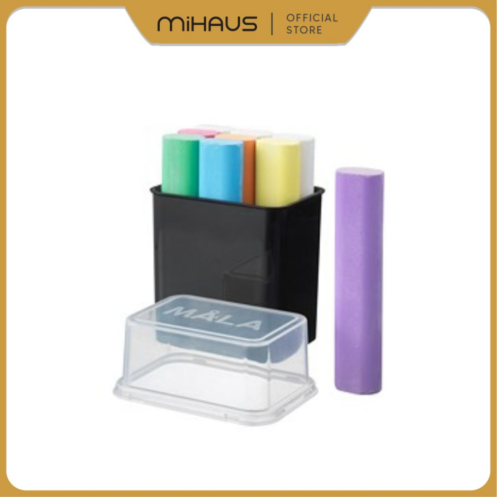 

MIHAUS Kapur tulis / kapur blackboard isi 9 pcs, aneka warna MA350