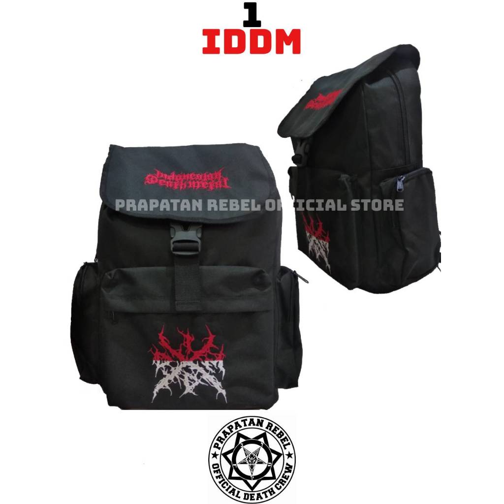 Tas Ransel Backpack Tas Punggung Kanvas Penutup Flap Gesper Metal PRAPATAN REBEL - INDONESIAN DEATH 