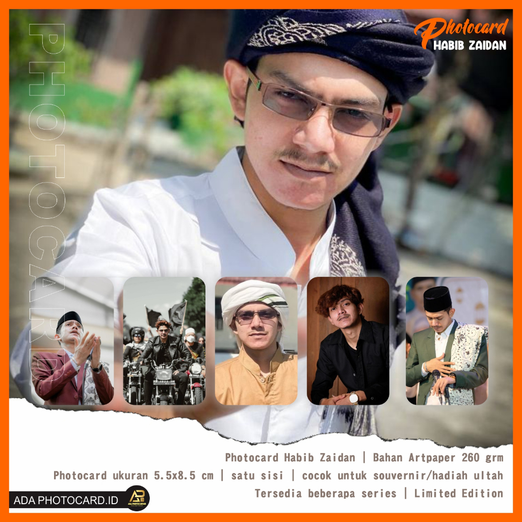 Photocard Habib Zaidan isi 50 Pcs | Bonus Stiker dan Inner Slevee | Bisa COD Langsung Kirim