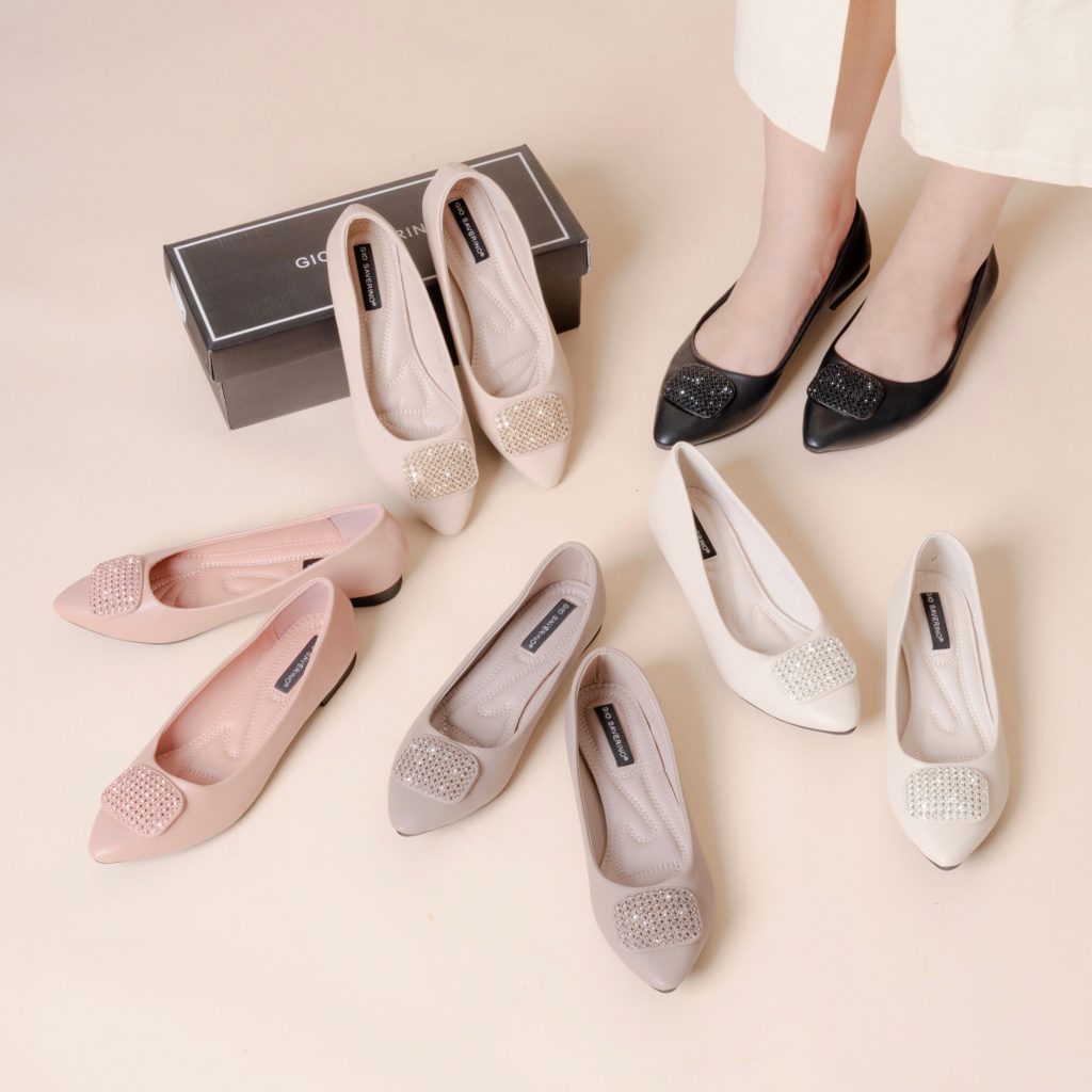 Gio Saverino Sepatu Flat Shoes Mewah Wanita Syane