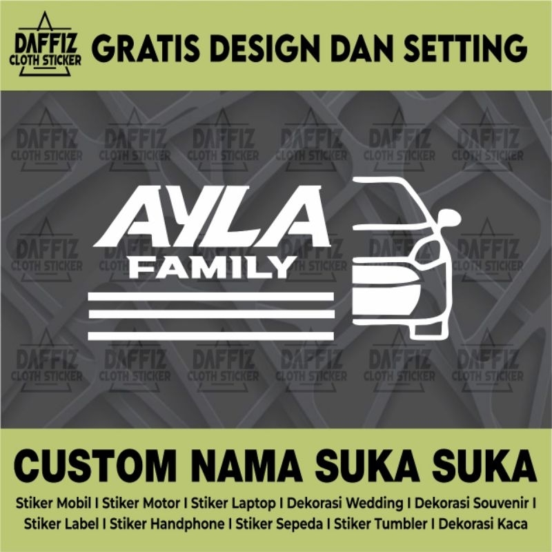 Stiker Cutting Ayla Family | Stiker Cutting Custom