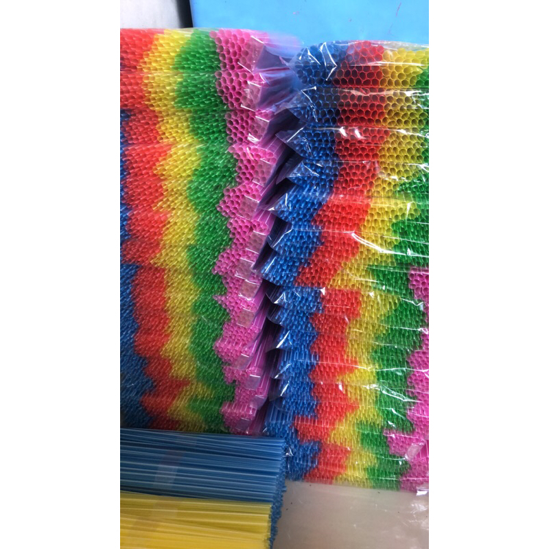 sedotan plastik warna warni/sedotan kw1/ sedotan kiloan/sedotan langsung pabrik/sedotan murah