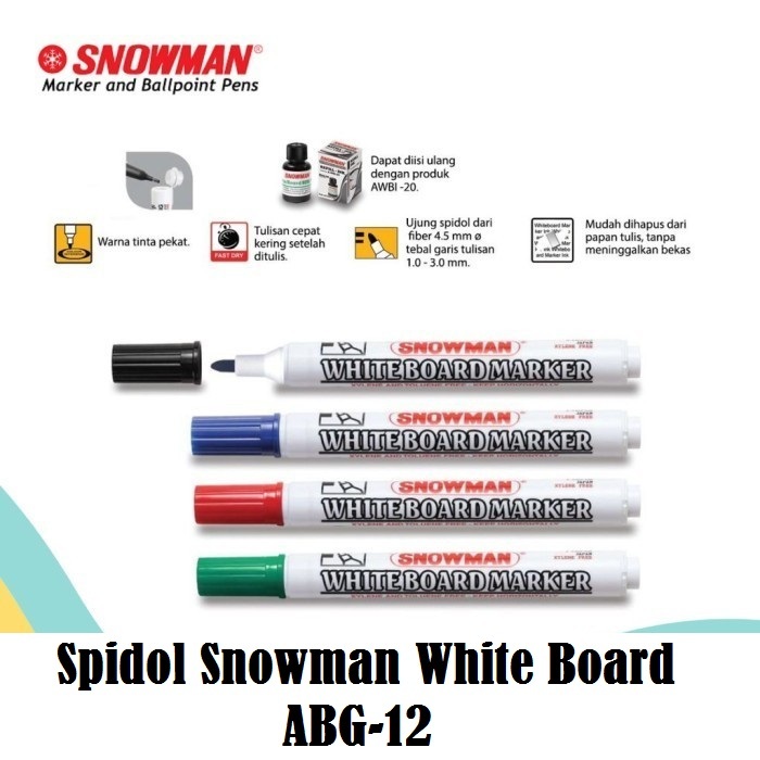 

SPIDOL WHITEBOARD SNOWMAN ABG-12/SPIDOL SNOWMAN NOP PERMANEN
