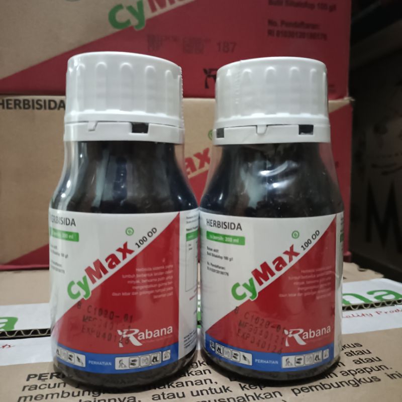 HERBISIDA CYMAX 100 OD 200ML SATU KELAS DENGAN CLINCHER  BUTIL SIHALOFOP UNTUK MENGENDALIKAN GULMA D