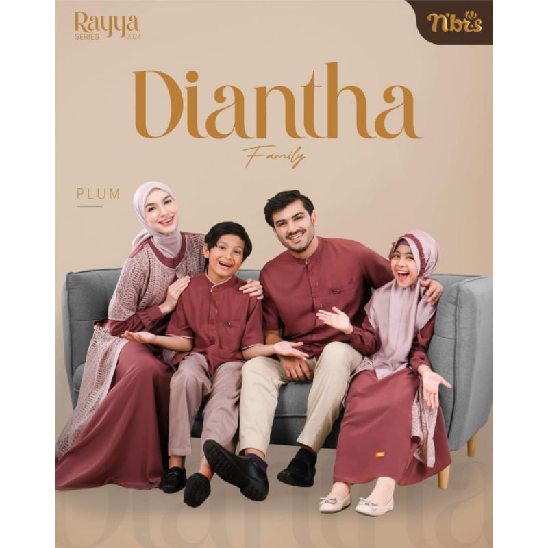 Diantha Gamis Anak Plum //Sarimbit Nibras 2024