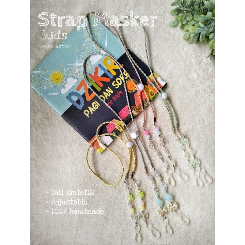 Strap masker |Strap masker anak |  strap masker murah | konektor masker anak || konektor masker