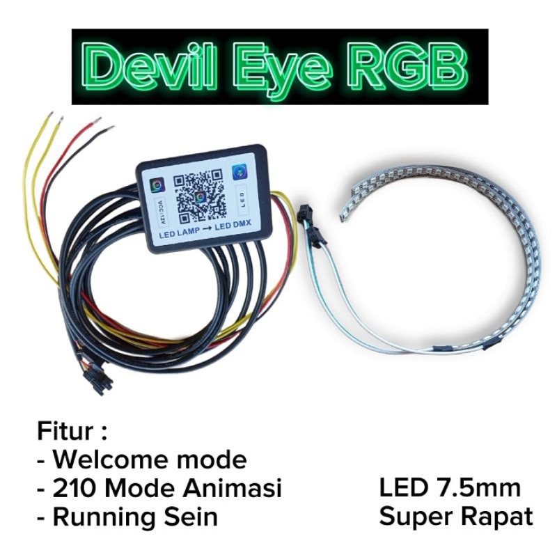 DEVIL MATRIX LED DEMON RGB RUNNING SEIN / DEVIL RGB RUNNING KONEKSI BLUETOOTH LED