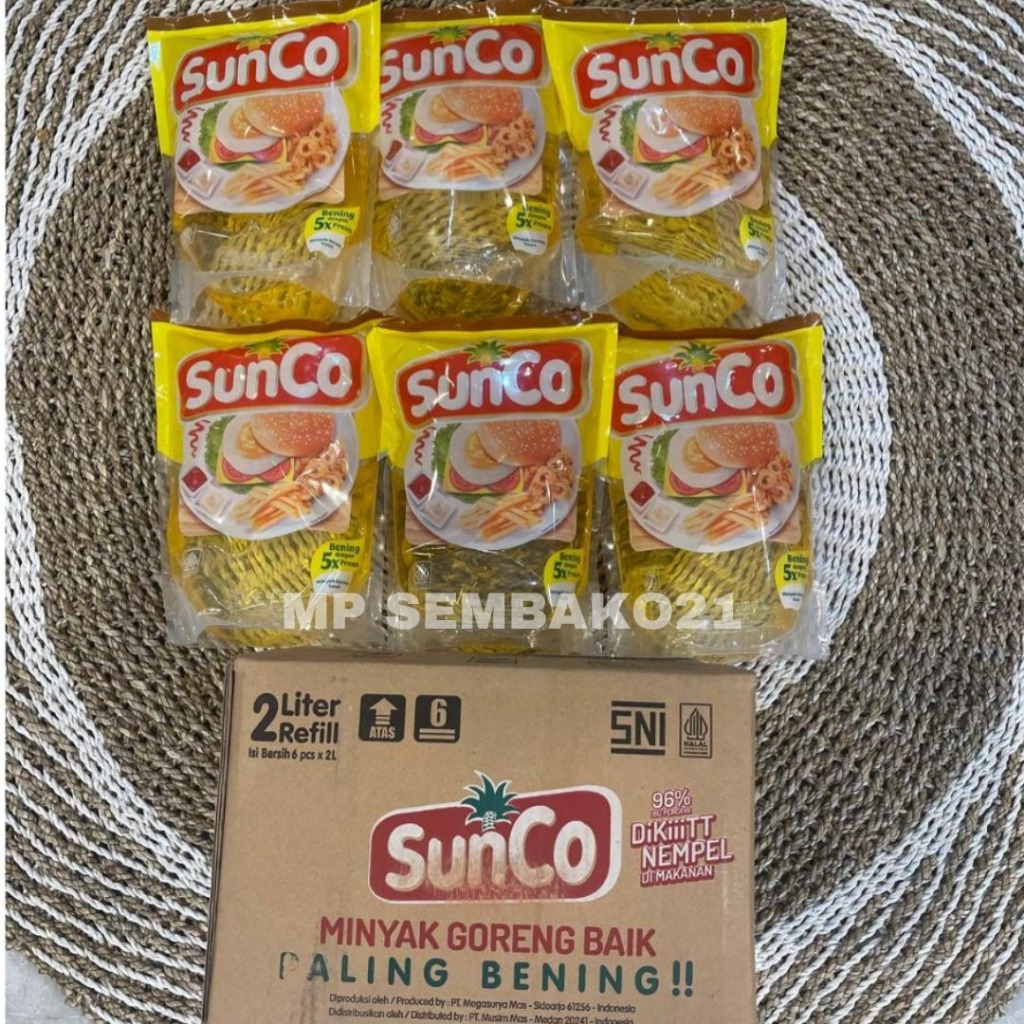 

[ JATIM ] MINYAK GORENG SUNCO 2L KARTONAN 6 PCS