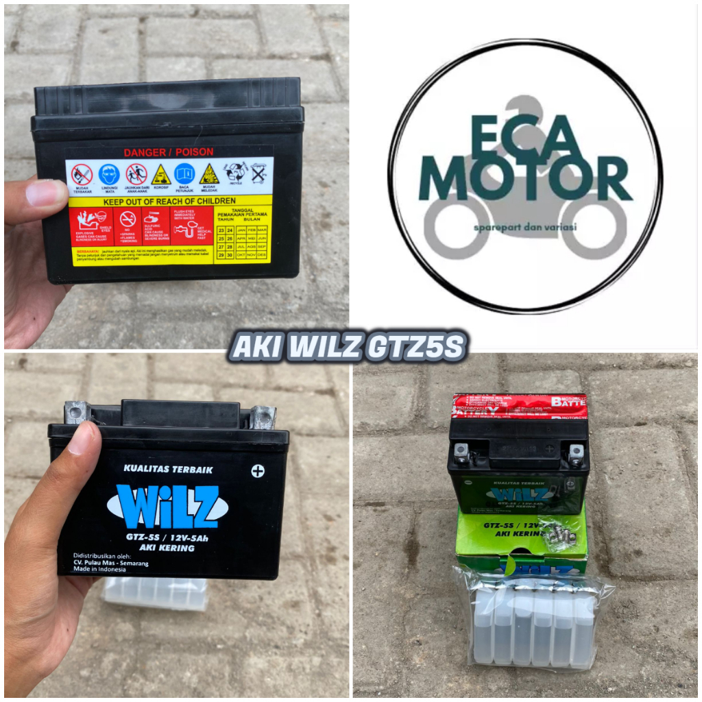 AKI GTZ-5S WILZ //AKI MOTOR  SEMI KERING WILZ GTZ5S GTZ5-S 12V 5AH | AKI BEAT AKI KARISMA AKI VARIO