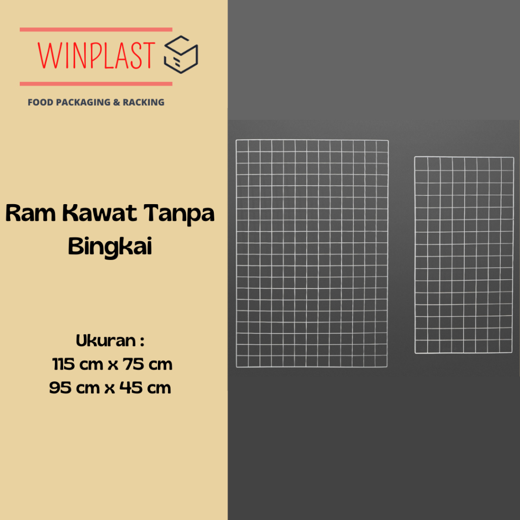 Ram Kawat / Ram Dinding / Ram Display Aksesoris Tanpa Bingkai