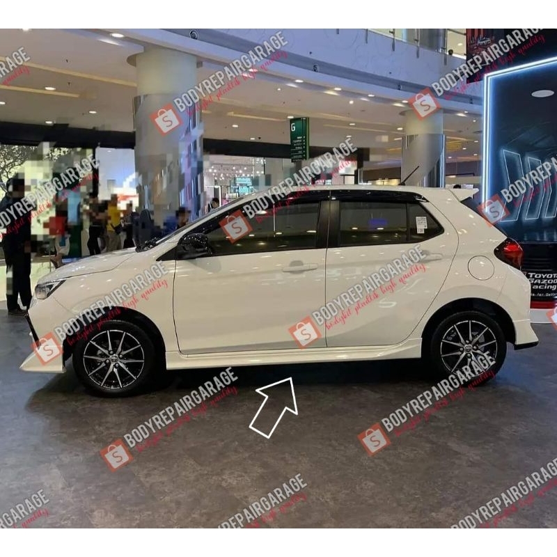 bodykit samping side skirt agya gr sport 2023 2024 | plastik abs | free ongkir