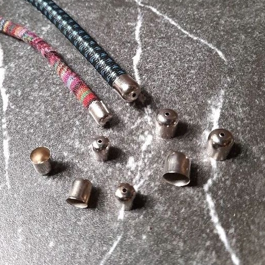 10pcs cord end cap tutup ujung tali topi ujung tali