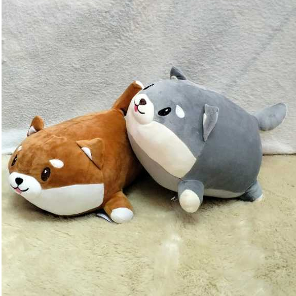 Dreamtoys96 Boneka Anjing Shiba Lying Dog Shiba Lucu Spandex L