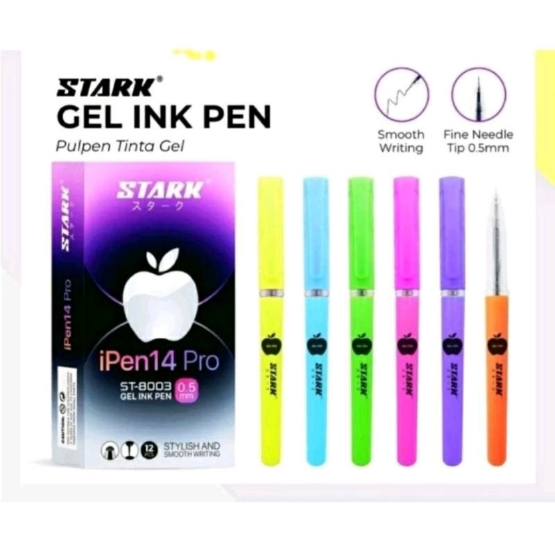 

Pulpen Gel Stark ipen 14 Pro ST-8003 0,5mm (isi 12 pcs)