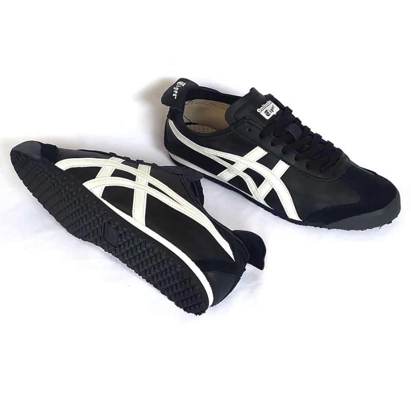 Sepatu Sneakers Pria Onitsuka Tiger Mexico Black White Original