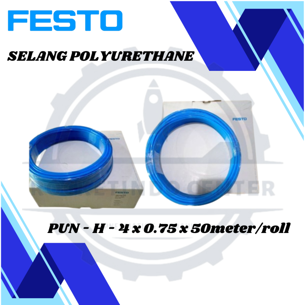 SELANG PU PUN-H-4x0.75 FESTO 4MM / HOSE POLYURETHANE 50MTR ROLL BLUE