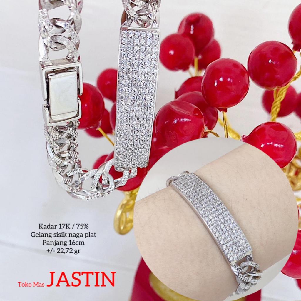 gelang sisik naga plat kadar 17k/750