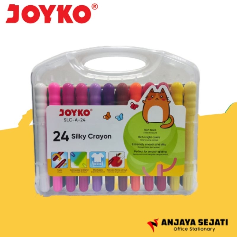 

Silky Crayon Joyko | Crayon Halus 24 Warna