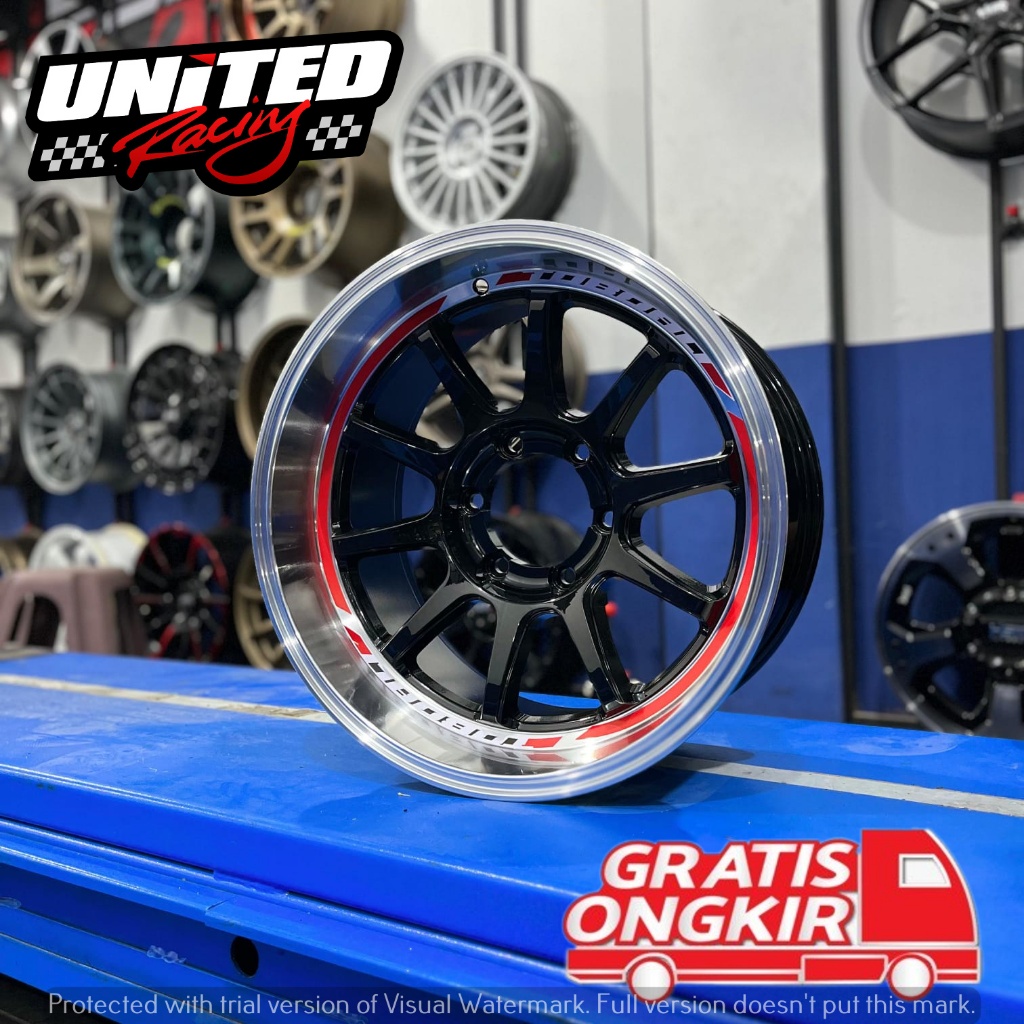 VELG HSR TOBOALI RING 18 UNTUK MOBIL STRADA TRITON DMAX TERRANO R18 BLACK LIP PELAK CELONG