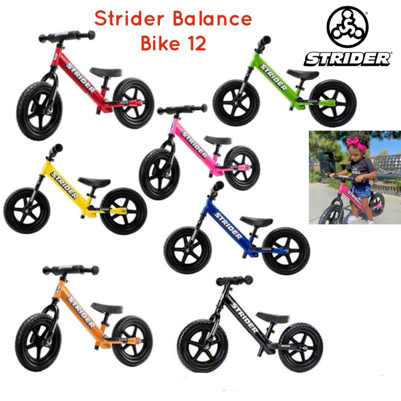 Strider balance bike 12 NEW Sport dan PRO Balance Bike Push Bike Usia 18 Bulan - 5 Tahun