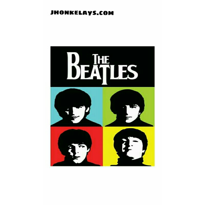 

sticker band rock the Beatles UK besar dan bahan anti air