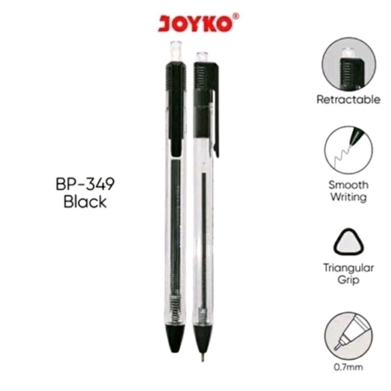 

Pulpen Joyko Vokus BP-349 Transaparant 0,7mm (isi 12 pcs)