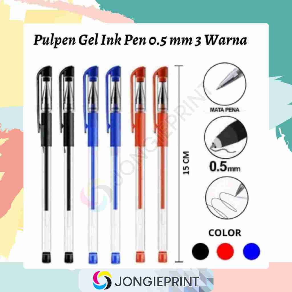 

PEN PENA GEL MURAH WARNA WARNI HITAM BIRU MERAH ALAT TULIS