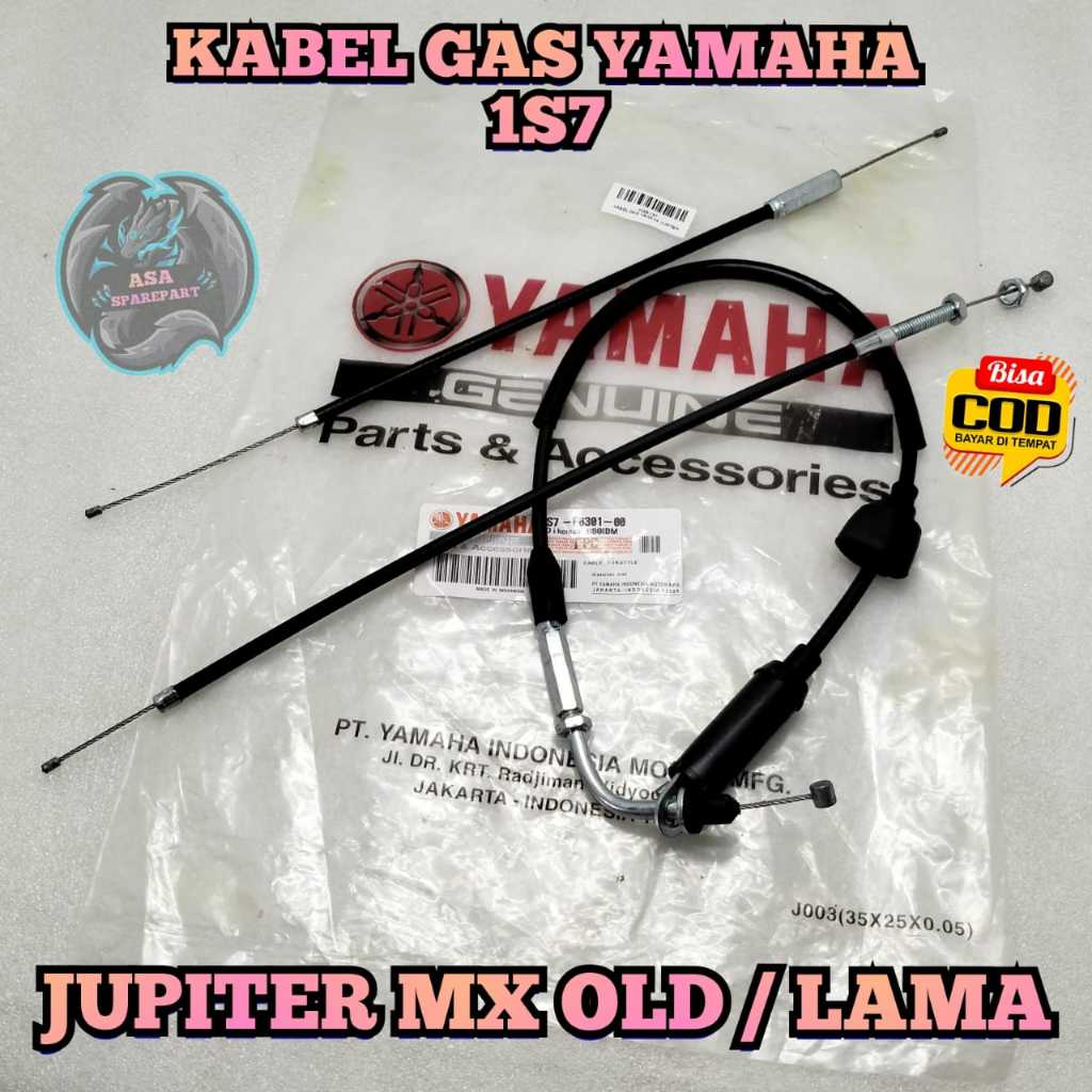 KABEL GAS 1S7 ASLI ORIGINAL Motor YAMAHA JUPITER MX 135 OLD / LAMA , Jupiter MX 135 New Tali Cable G
