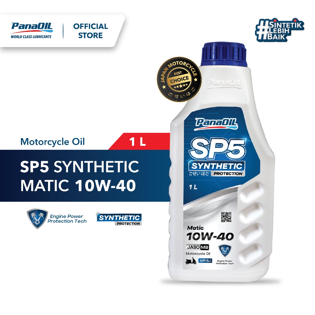 Oli Motor Panaoil SP5 Synthetic Matic 10W-40 API SJ JASO MB 1L