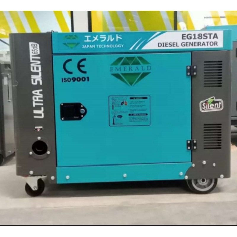 Genset Emerald Silent Portable 15kva/12kw EG 18 STA/STA3 1/3 Phase