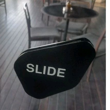 sign tanda pintu slide sliding geser tulisan gambar