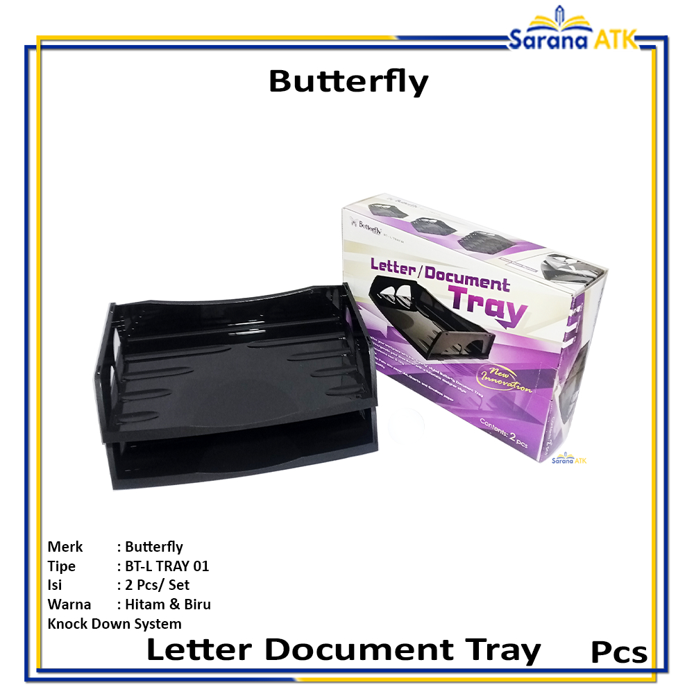 

Butterfly – Document Organizer Latter Tray 2 Susun – Pcs