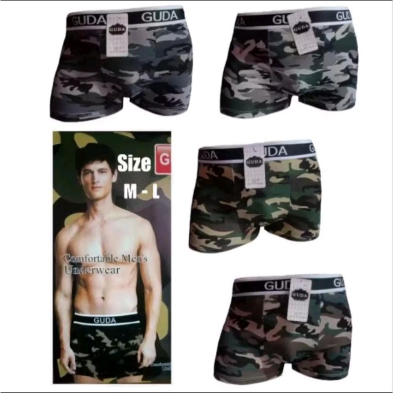 PROMO 3 PCS  CELANA DALAM BOXER PRIA GUDA | GUDA ARMY