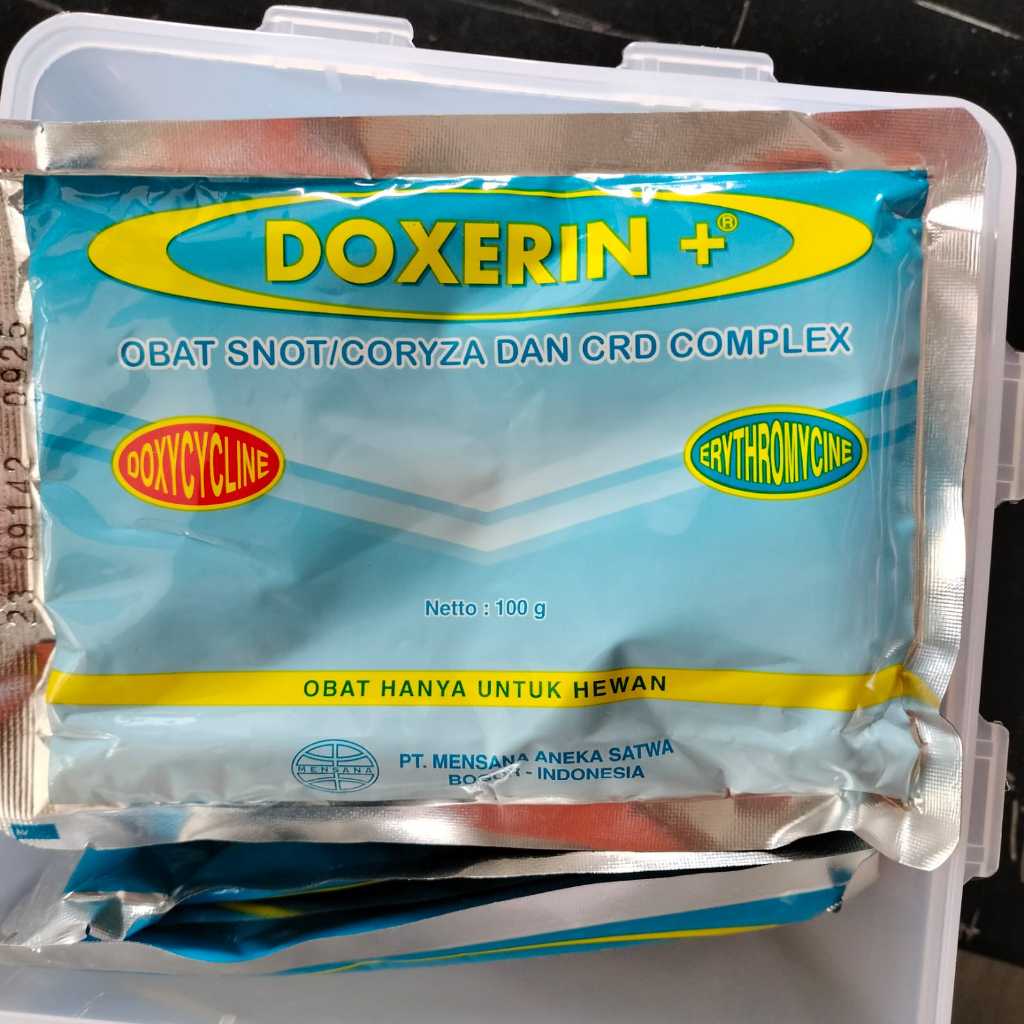 Doxerin Plus 100 gr obat snot, coryza, crd , pernafasan ayam