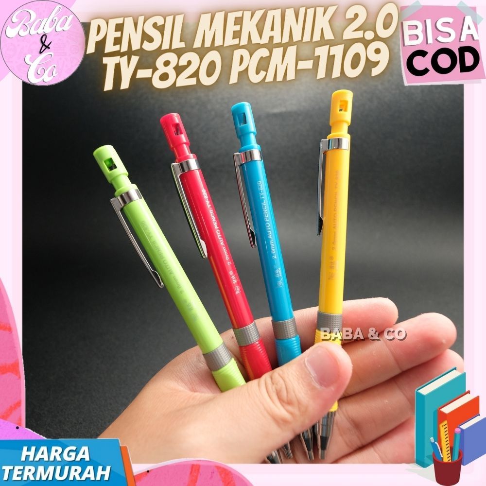 

PENSIL MEKANIK 2.0 TY-820 PENSIL CETEK MEKANIK GROSIR MURAH PCM-1109 PENSIL CETEK 2mm