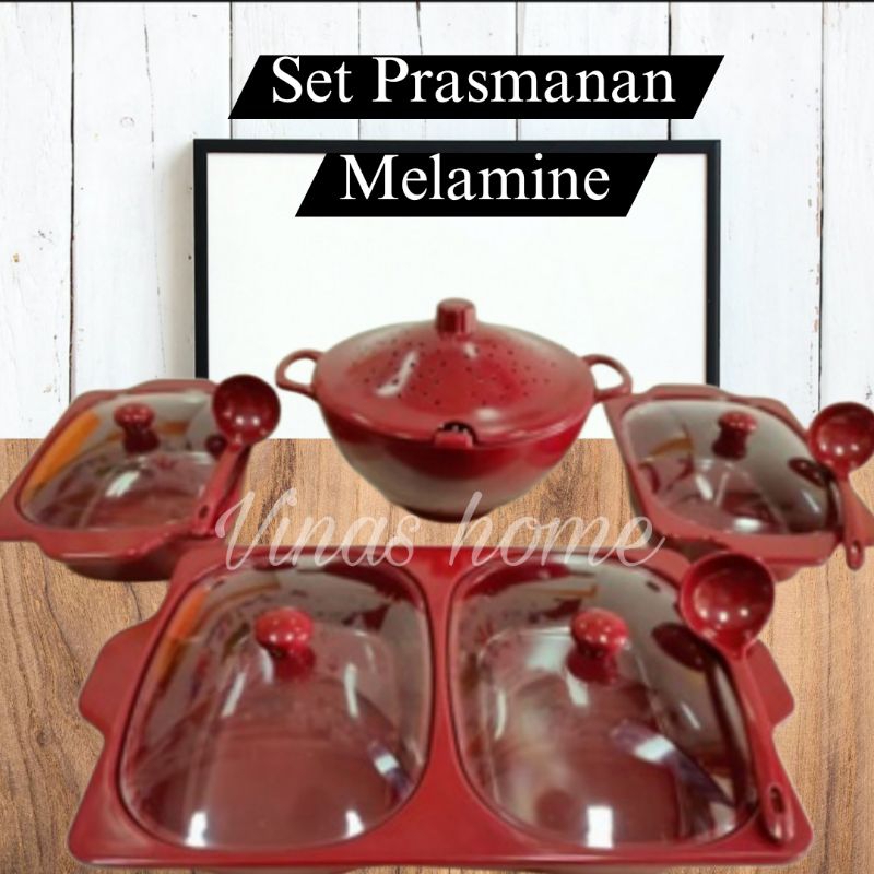 Set prasmanan kotak melamin golden dragon - Tempat prasmanan melamine tebal