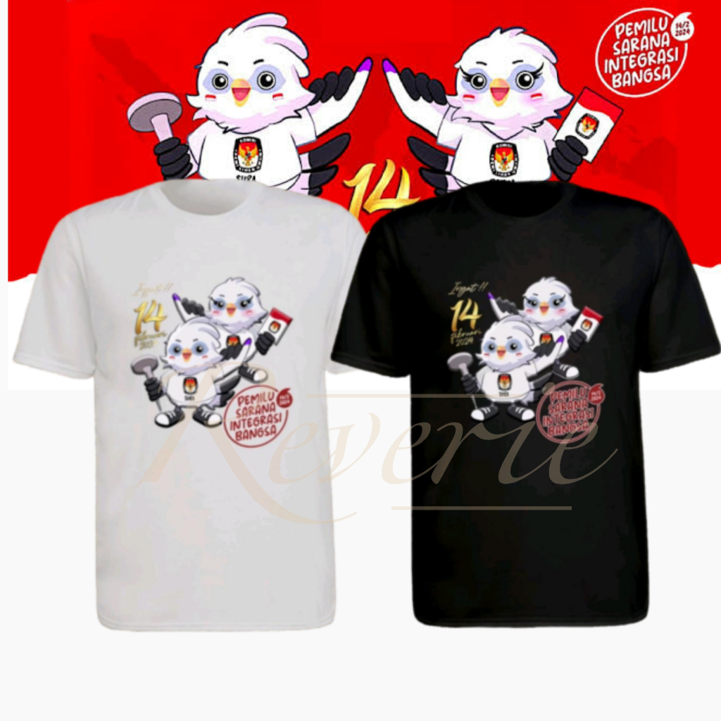 KAOS BAJU SERAGAM SURA SULU PEMILU 2024 TSHIRT PPS PANITIA 14 FEBRUARI 2024 TPS BAWASLU KPU