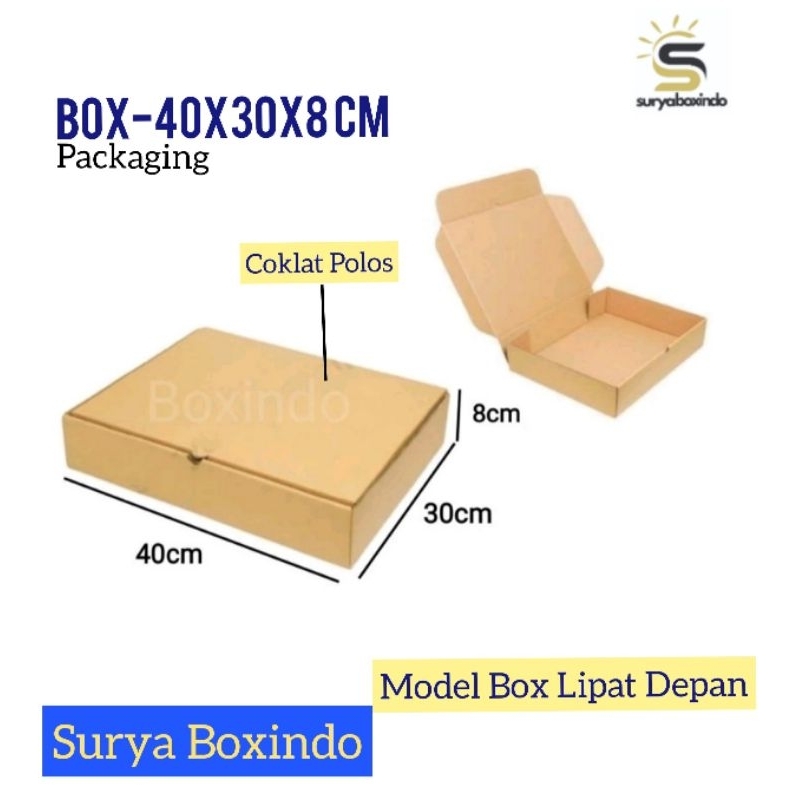 

Box 40x30x8cm (ROBIN)/Kardus/Hampers/Polos/Baju