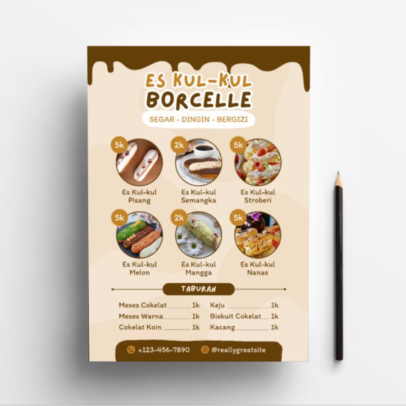 JASA DESAIN MENU MAKANAN / MINUMAN MURAH AESTHETIC KEKINIAN