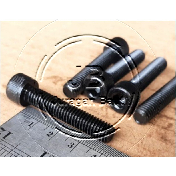 BAUT L M8X40 BAJA PANJANG 4 CM 4CM BAUD L BAJA M8 X 40 KUNCI L6 L 6 KUNCI PAS 12 13 FULL DRAT WARNA 