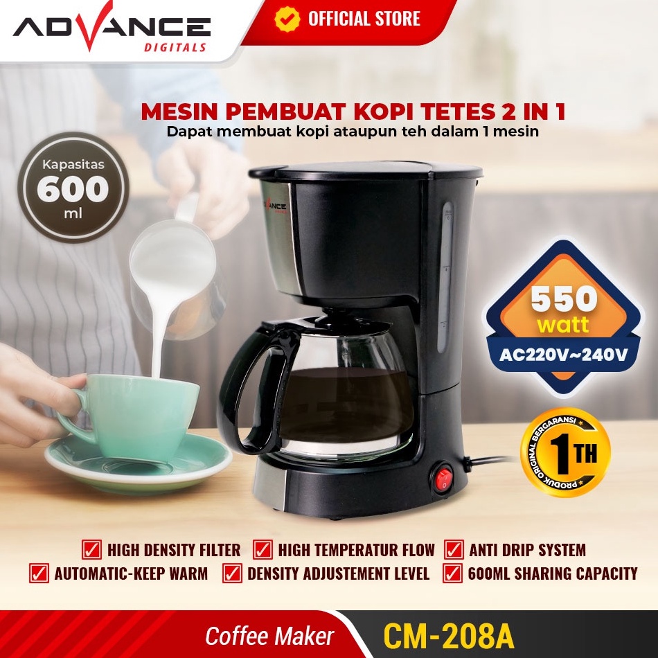 PVo Advance CM28A Coffee Maker Mesin Kopi Espresso Low Watt