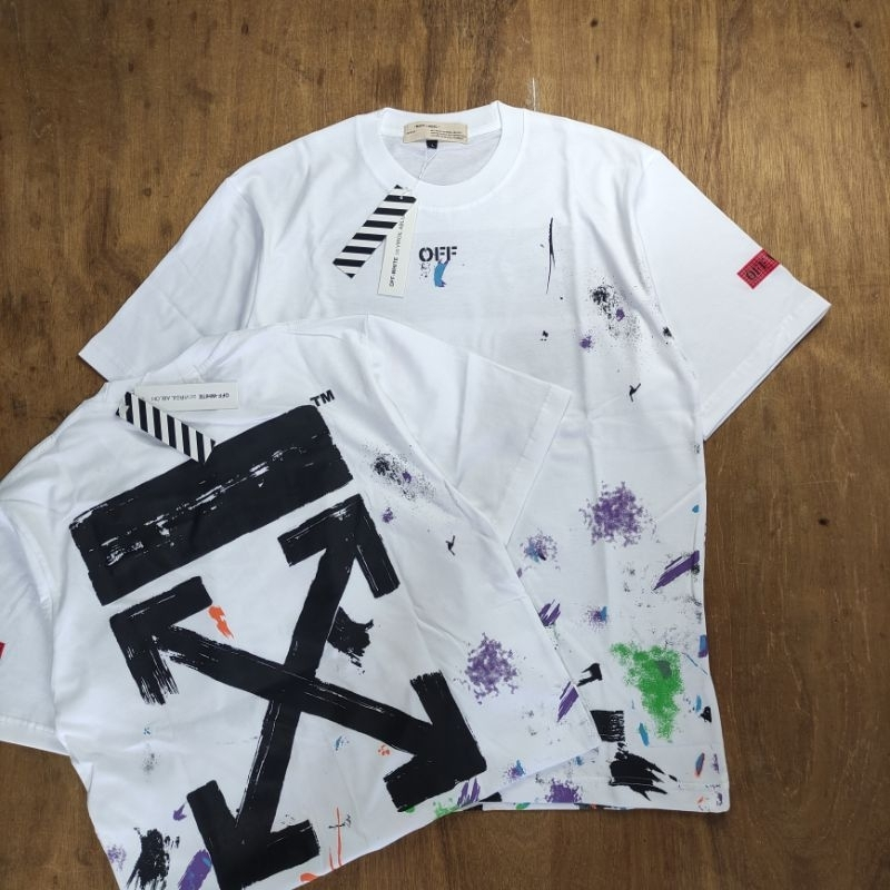 Off White Arrow Galaxy White Oversize Tee T-Shirt Kaos