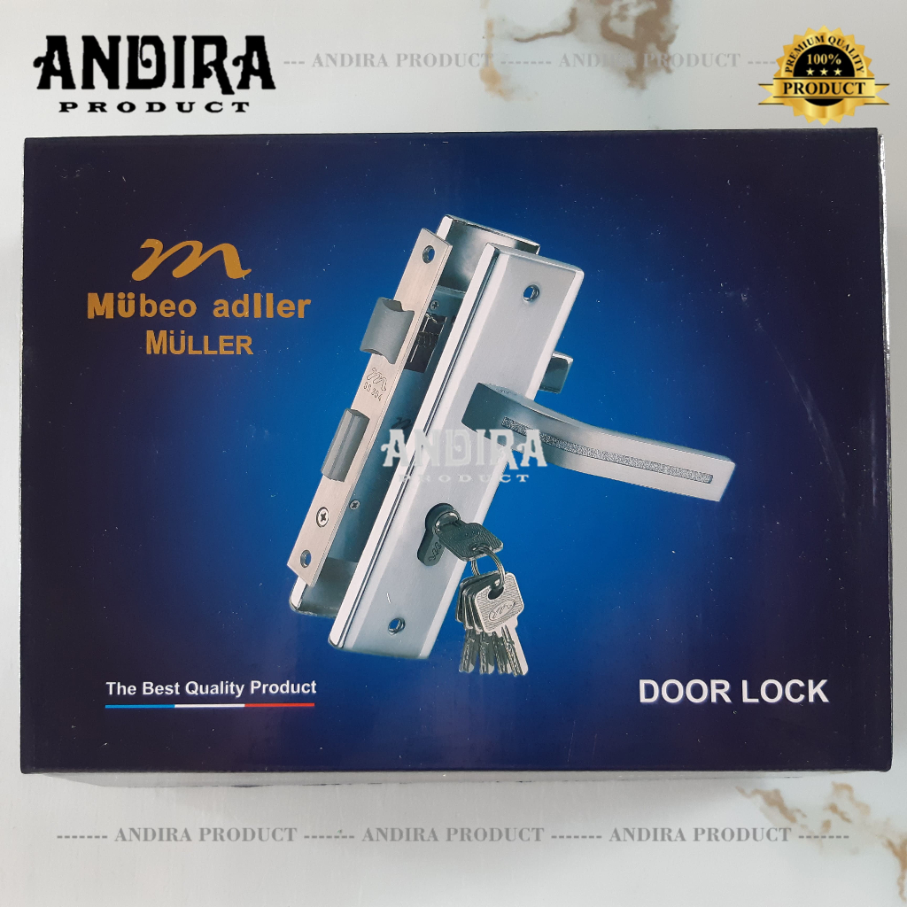 Handle Pegangan Kunci Pintu Rumah MULLER Original - Kunci Pintu Rumah Kamar Stainless Stell SS 304