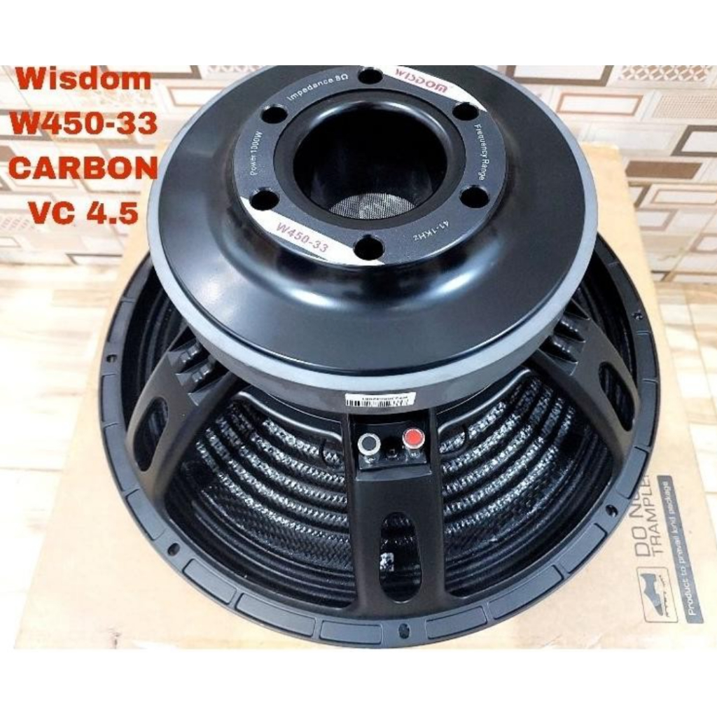 (PETI KAYU) Speaker 18 inch Wisdom W450-33 / W450 33 / W 450-33 Carbon Cone