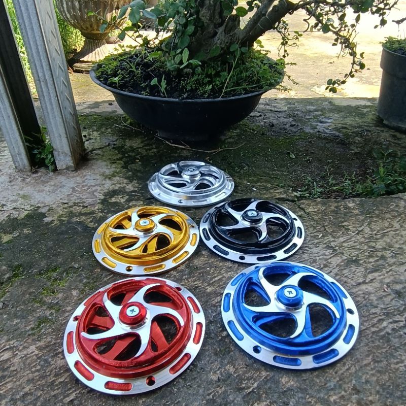 COVER KIPAS SPINER MODEL BINTANG SYURIKEN MOTOR MATIC FIZ R RX-KING CAT ANODIZE KWALITAS BAGUS