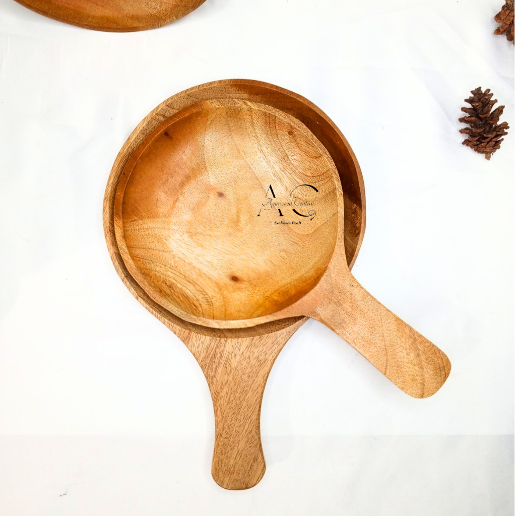 PAN PIZZA/ PIZZA TRAY PIRING KAYU/ PIRING MAHONI 15CM-18CM