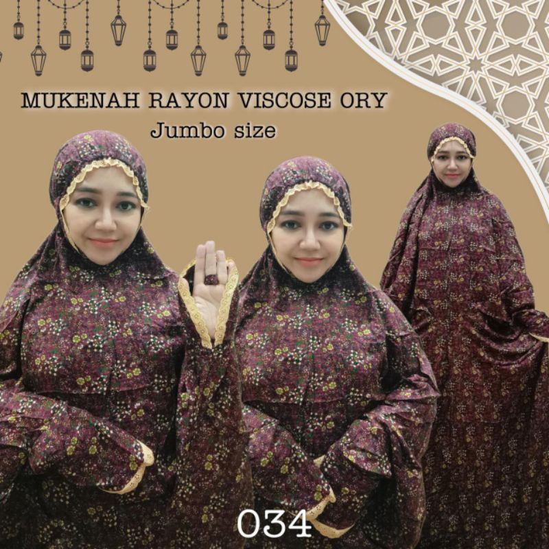 (Real Pict) Mukena ALUNA Rayon Viscose Renda Rajut Terusan Jumbo Size