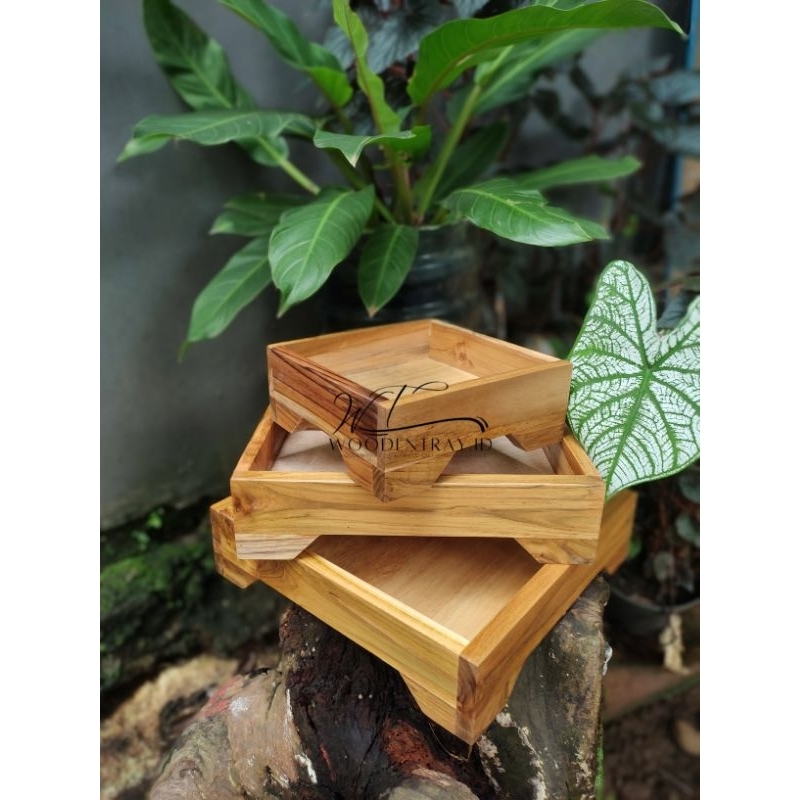 WOODEN TRAY / NAMPAN KAYU / NAMPAN / KOTAK HANTARAN / KOTAK SESERAHAN / HANTARAN KAYU / HANTARAN SES