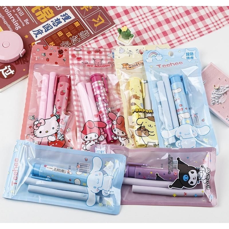 

( SPM7 ) PENGHAPUS SET PENSIL MEKANIK SANRI* / PENGHAPUS CETEK SANRI* BENTUK PEN