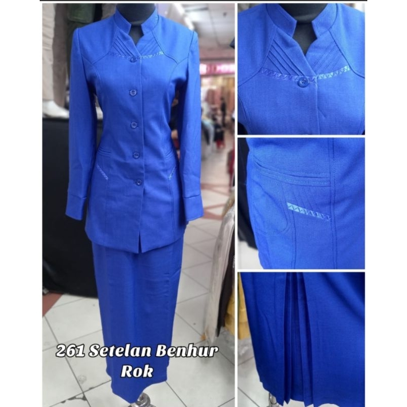 STELAN BLAZER WANITA |BENHUR |BIRU ELEKTRIK